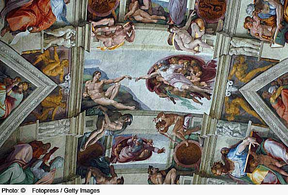 Strop iz Sikstinske kapele - Michelangelo