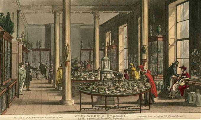 Razstavni salon Wedgwood in Bryerly, London 1809