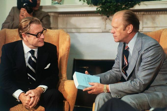 Predsednik Gerald Ford in podpredsednik Nelson Rockefeller