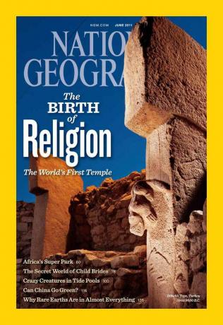 Junij 2011 Naslovnica revije National Geographic, ki prikazuje Gobekli Tepe