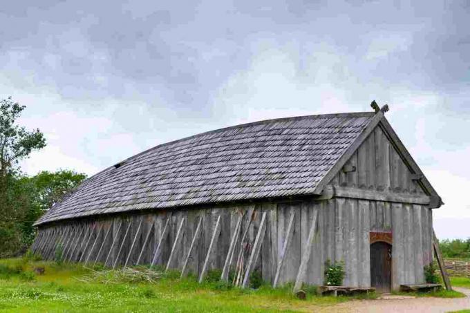 Rekonstrukcija vikingov Longhouse pri Ribi