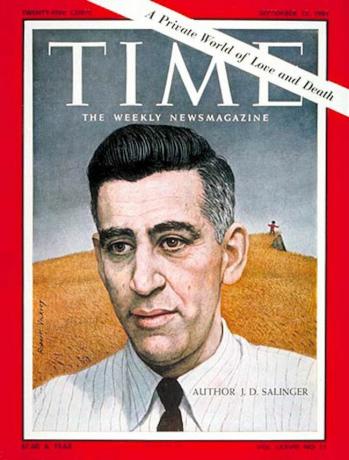 Ilustracija J. D. Salinger je bil uporabljen za naslovnico revije Time, letnik 78, številka 11