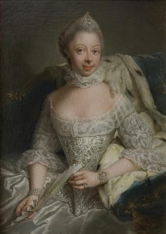 Portret princese Charlotte Of Mecklenburg-Strelitz (1744-1818)