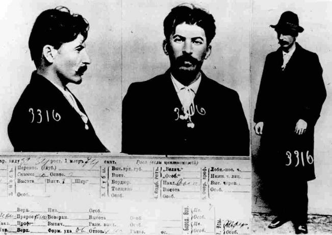 Kartica za prijetje Josepha Stalina iz leta 1912