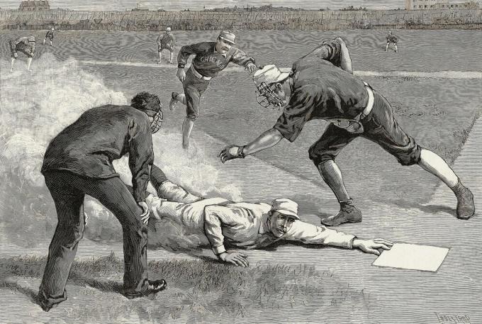 Ilustracija igralca baseballa iz 19. stoletja Buck Ewing