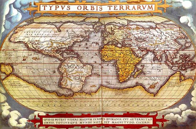 Zemljevid sveta iz leta 1570 atlas 