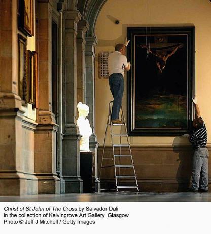 Kristus svetega Janeza od Križa Salvadorja Dalija, zbirka umetniške galerije Kelvingrove v Glasgowu.