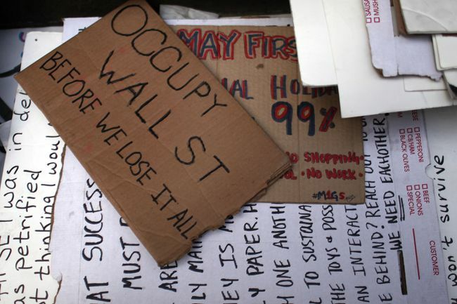 Kup protestnih napisov Occupy Wall Street