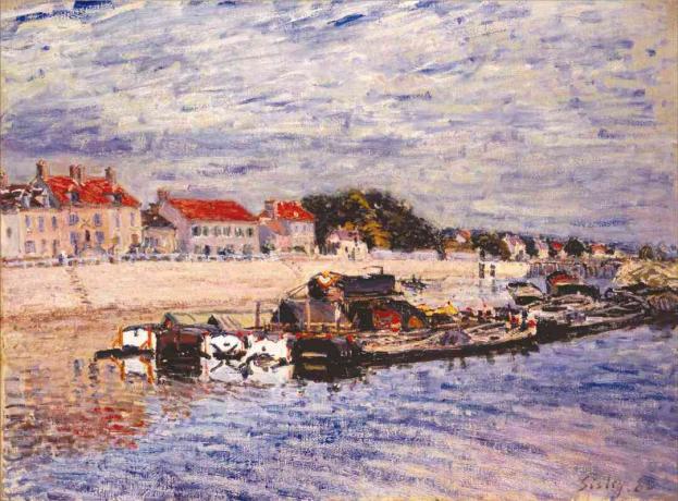 alfred sisley barge na loju