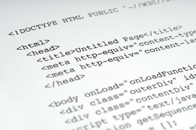 Koda HTML na strani