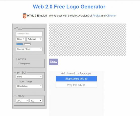Brezplačen generator logotipov na SimWebSol