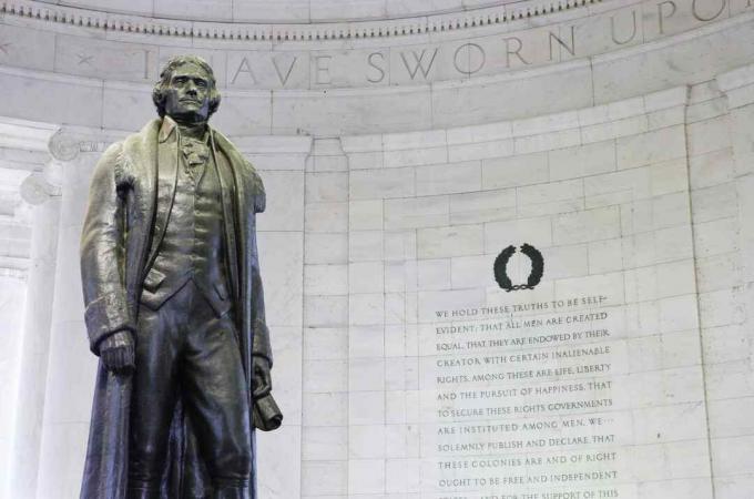 Jefferson Memorial v sivi opečni krožni sobi