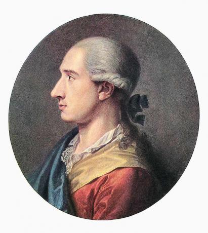 Profil nemškega avtorja Johanna Wolfganga Von Goetheja