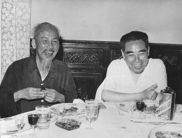 Ho Ši Min in Zhou Enlai